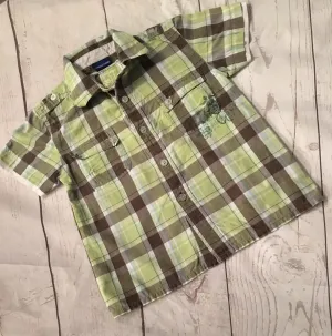 3-4 Years Green Checked Shirt