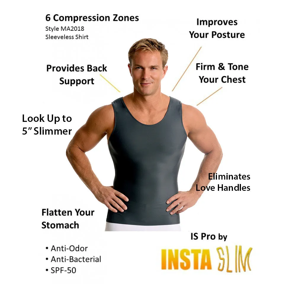 3-Pack Insta Slim Activewear Compression Muscle Tank Shirt MA0003BT by InstantFigure - InstaSlim - InstantRecoveryMD