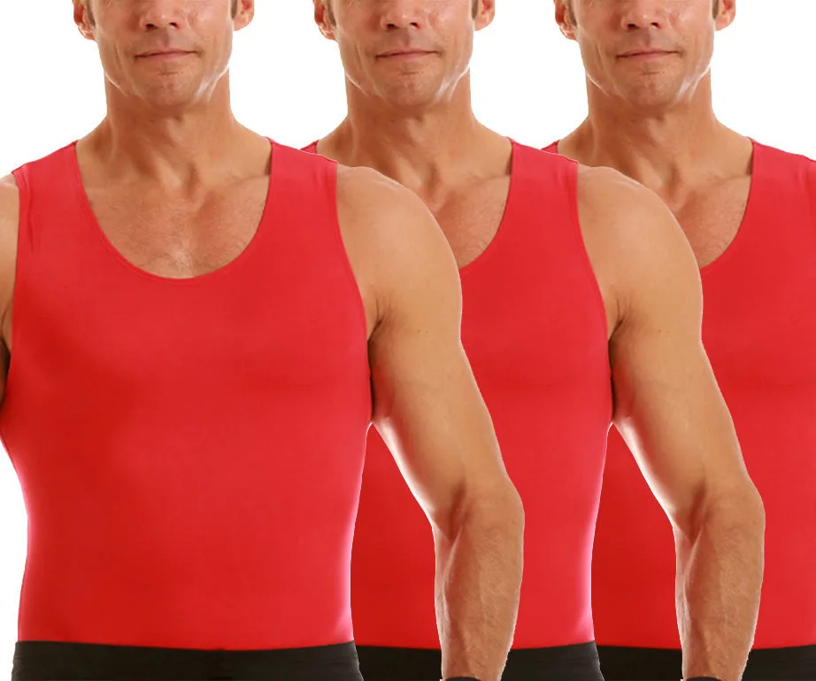 3-Pack Insta Slim Activewear Compression Muscle Tank Shirt MA0003BT by InstantFigure - InstaSlim - InstantRecoveryMD