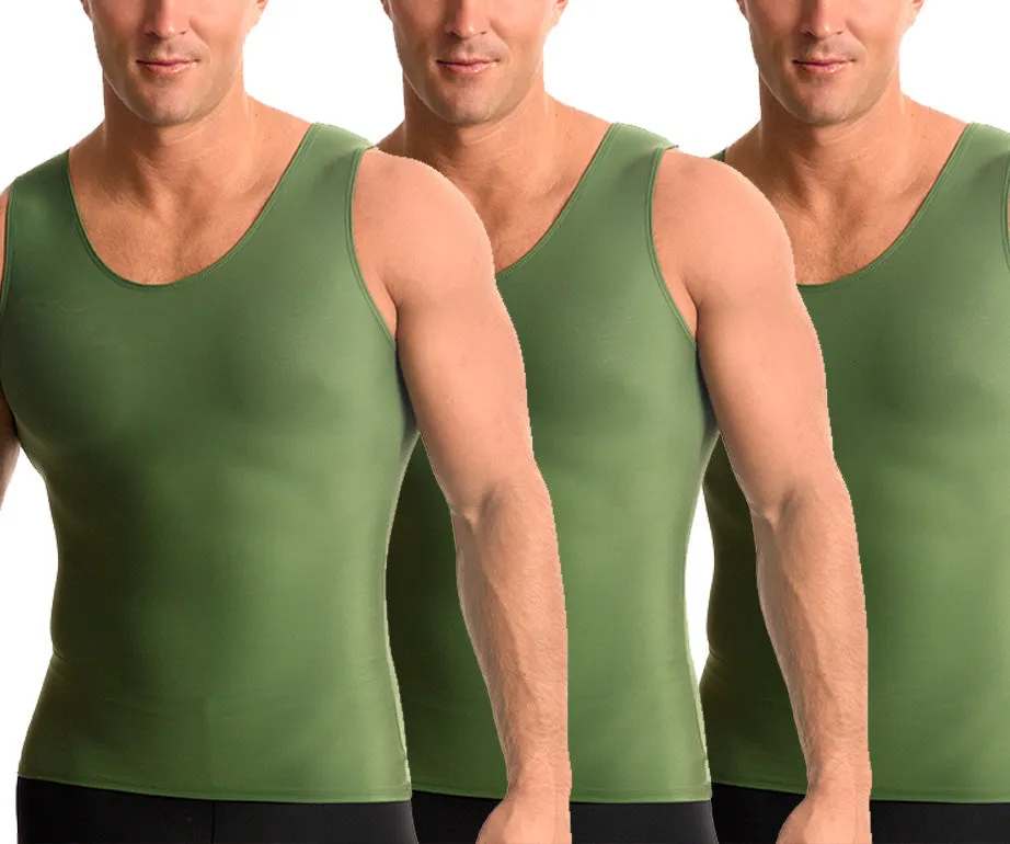 3-Pack Insta Slim Activewear Compression Muscle Tank Shirt MA0003BT by InstantFigure - InstaSlim - InstantRecoveryMD