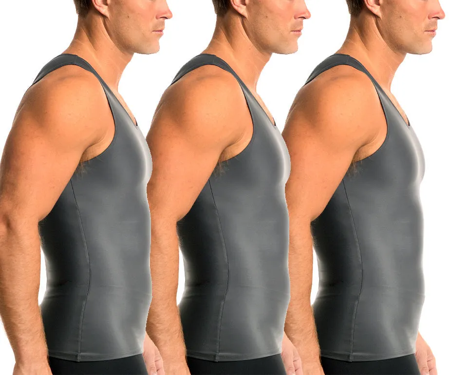 3-Pack Insta Slim Activewear Compression Muscle Tank Shirt MA0003BT by InstantFigure - InstaSlim - InstantRecoveryMD