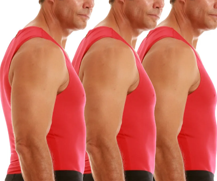 3-Pack Insta Slim Activewear Compression Muscle Tank Shirt MA0003BT by InstantFigure - InstaSlim - InstantRecoveryMD