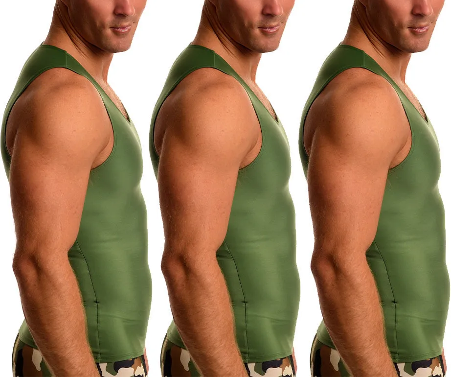 3-Pack Insta Slim Activewear Compression Muscle Tank Shirt MA0003BT by InstantFigure - InstaSlim - InstantRecoveryMD