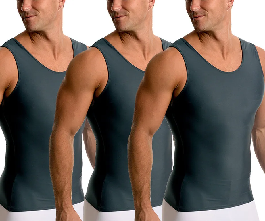 3-Pack Insta Slim Activewear Compression Muscle Tank Shirt MA0003BT by InstantFigure - InstaSlim - InstantRecoveryMD