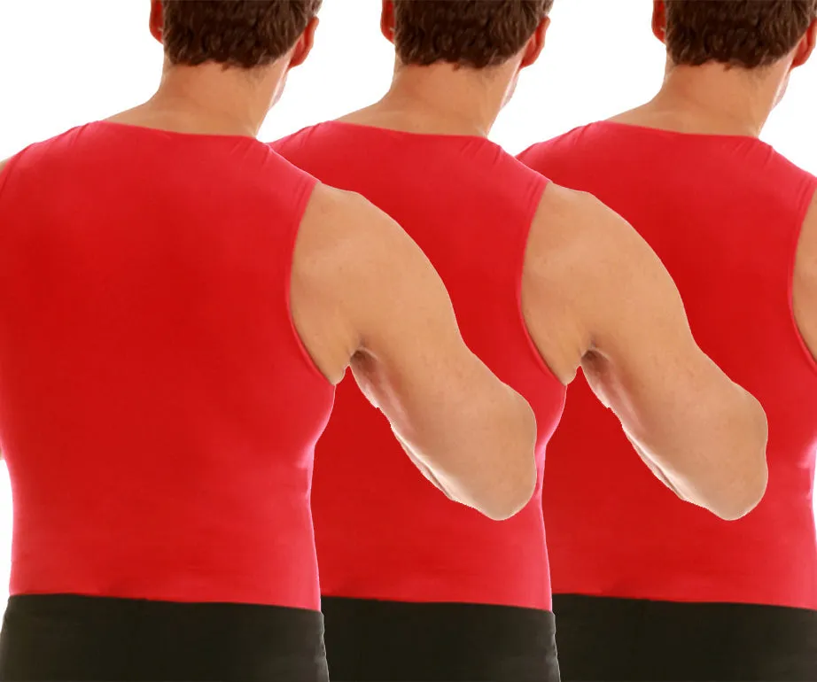 3-Pack Insta Slim Activewear Compression Muscle Tank Shirt MA0003BT by InstantFigure - InstaSlim - InstantRecoveryMD