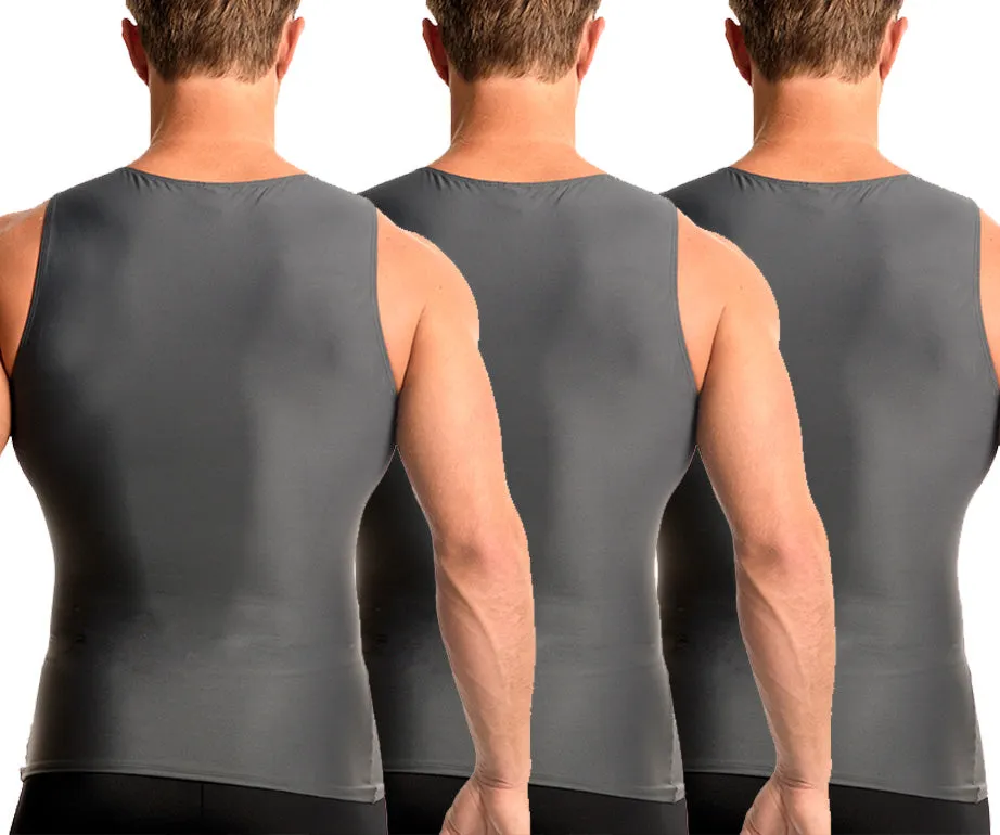 3-Pack Insta Slim Activewear Compression Muscle Tank Shirt MA0003BT by InstantFigure - InstaSlim - InstantRecoveryMD