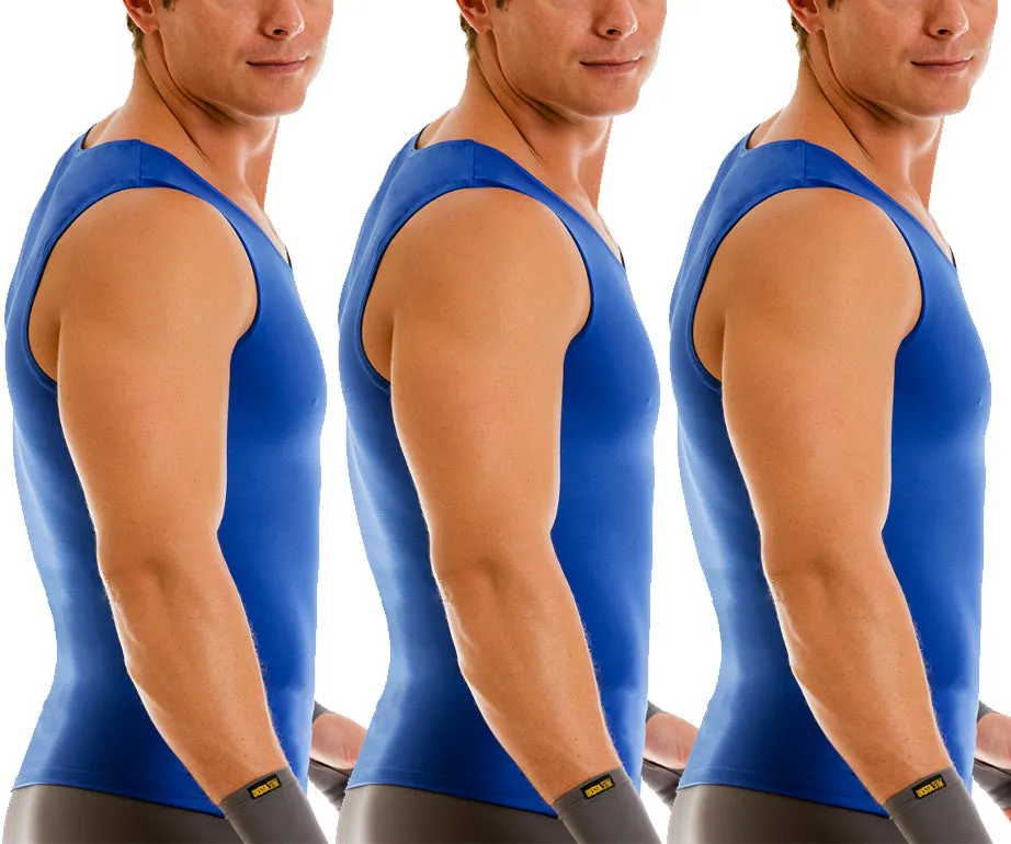3-Pack Insta Slim Activewear Compression Muscle Tank Shirt MA0003BT by InstantFigure - InstaSlim - InstantRecoveryMD