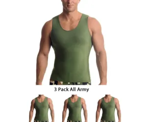 3-Pack Insta Slim Activewear Compression Muscle Tank Shirt MA0003BT by InstantFigure - InstaSlim - InstantRecoveryMD