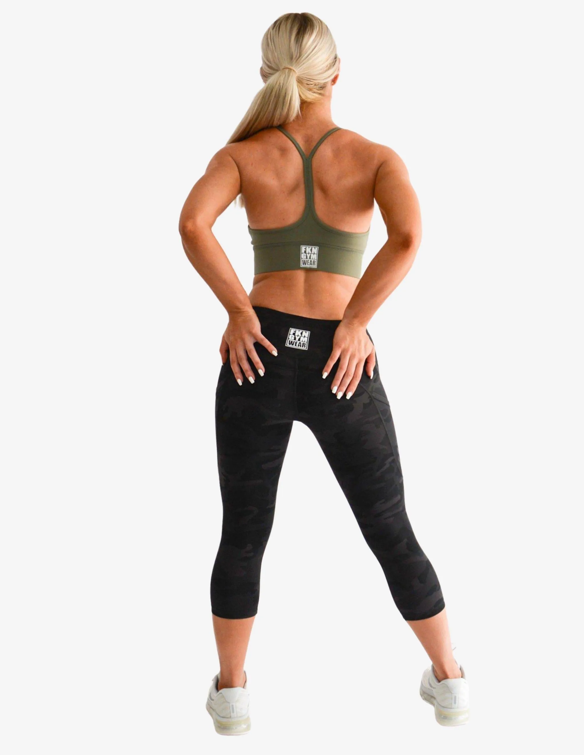 A2G Gym Leggings | Camo Black 7/8