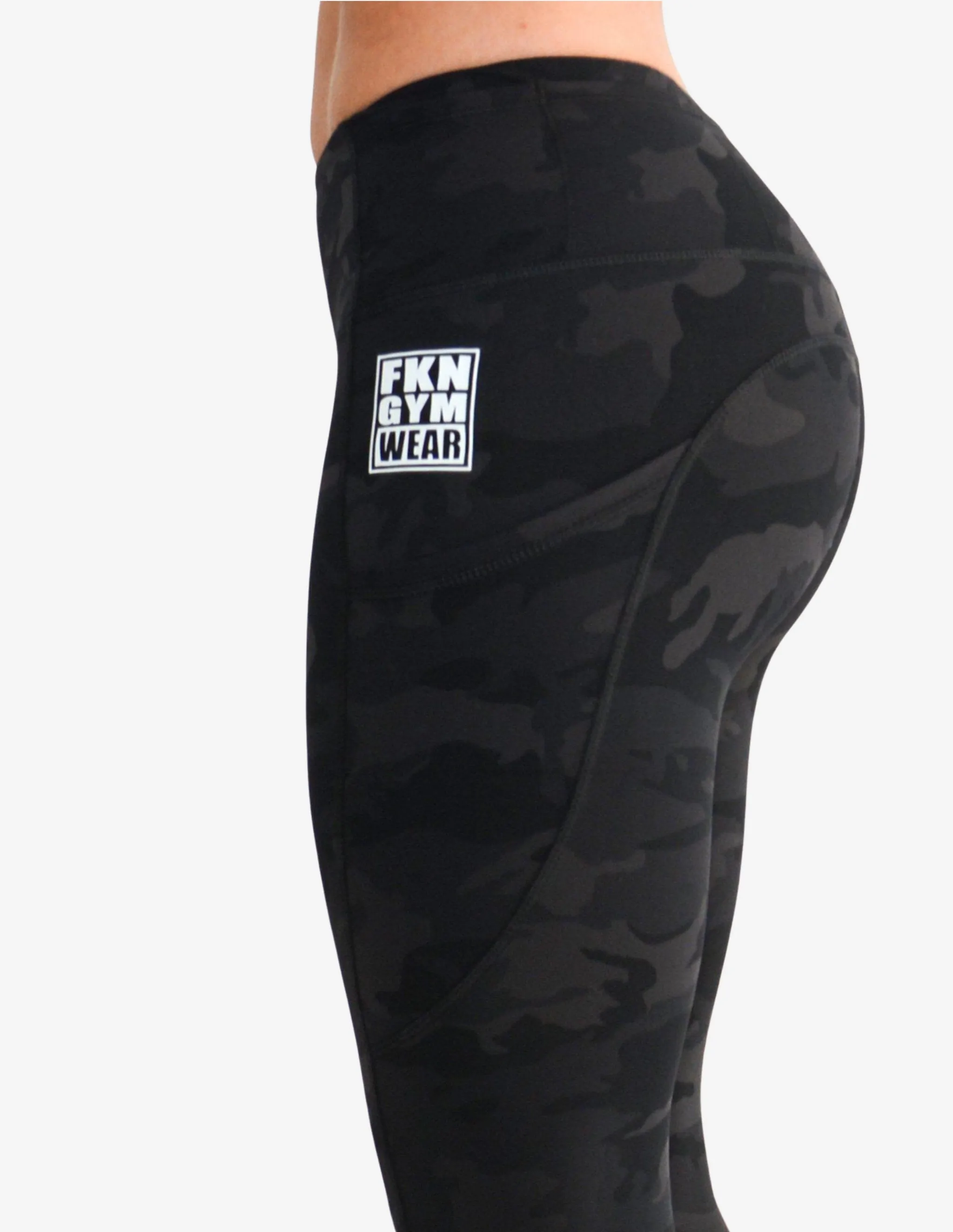 A2G Gym Leggings | Camo Black 7/8