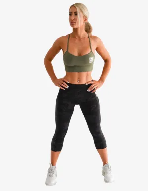 A2G Gym Leggings | Camo Black 7/8
