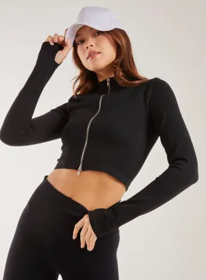 Active Rib Double  Zip Top