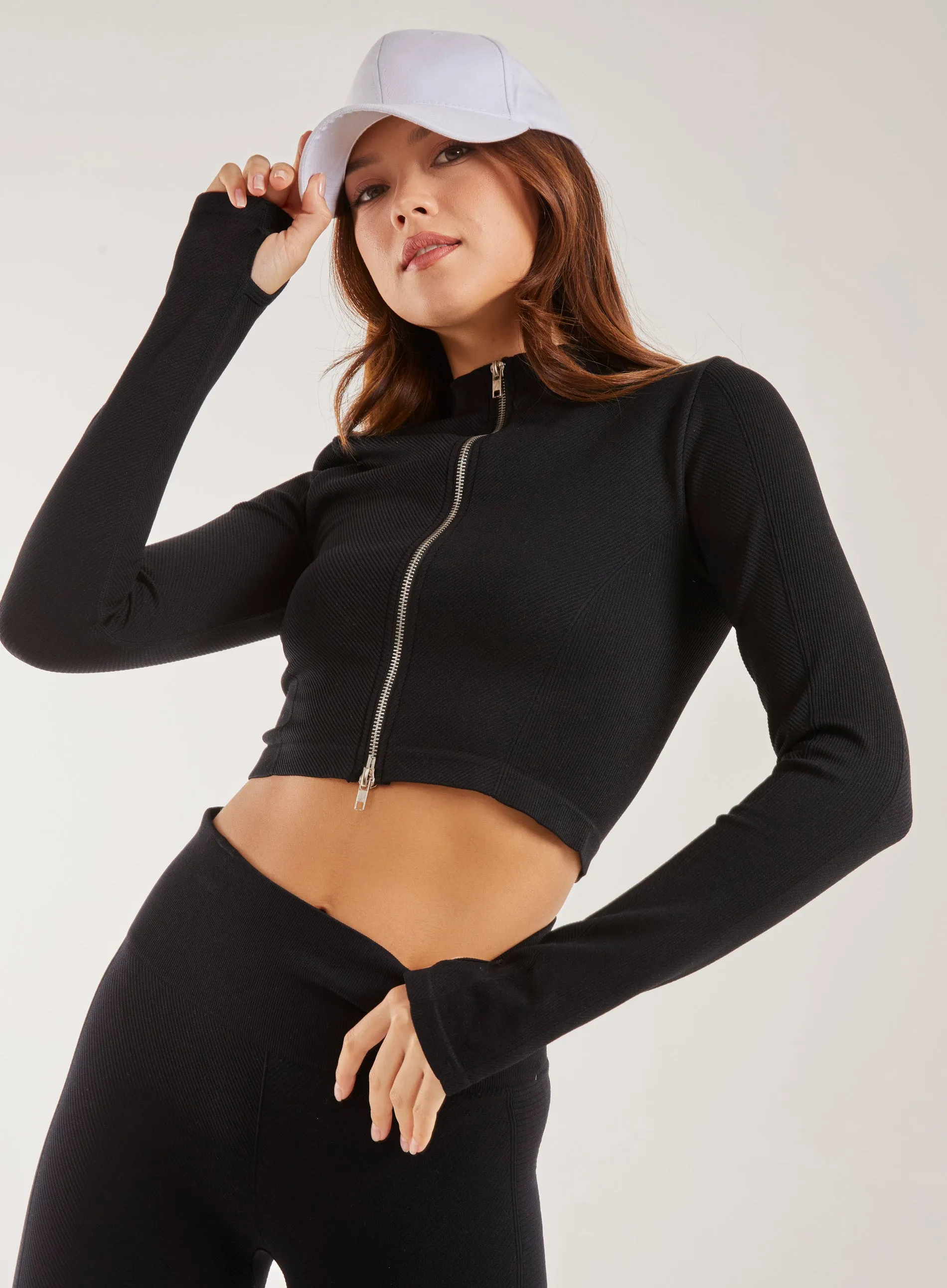 Active Rib Double  Zip Top
