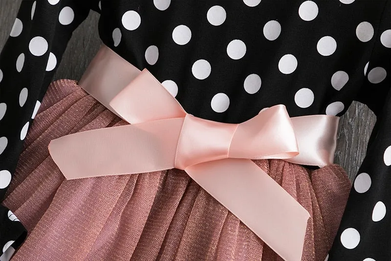 Adorable Polka Dot Party: Fall Tulle Dresses for Girls - Evening and Costume Wear