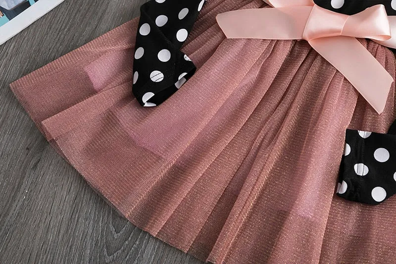 Adorable Polka Dot Party: Fall Tulle Dresses for Girls - Evening and Costume Wear