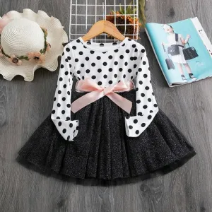 Adorable Polka Dot Party: Fall Tulle Dresses for Girls - Evening and Costume Wear