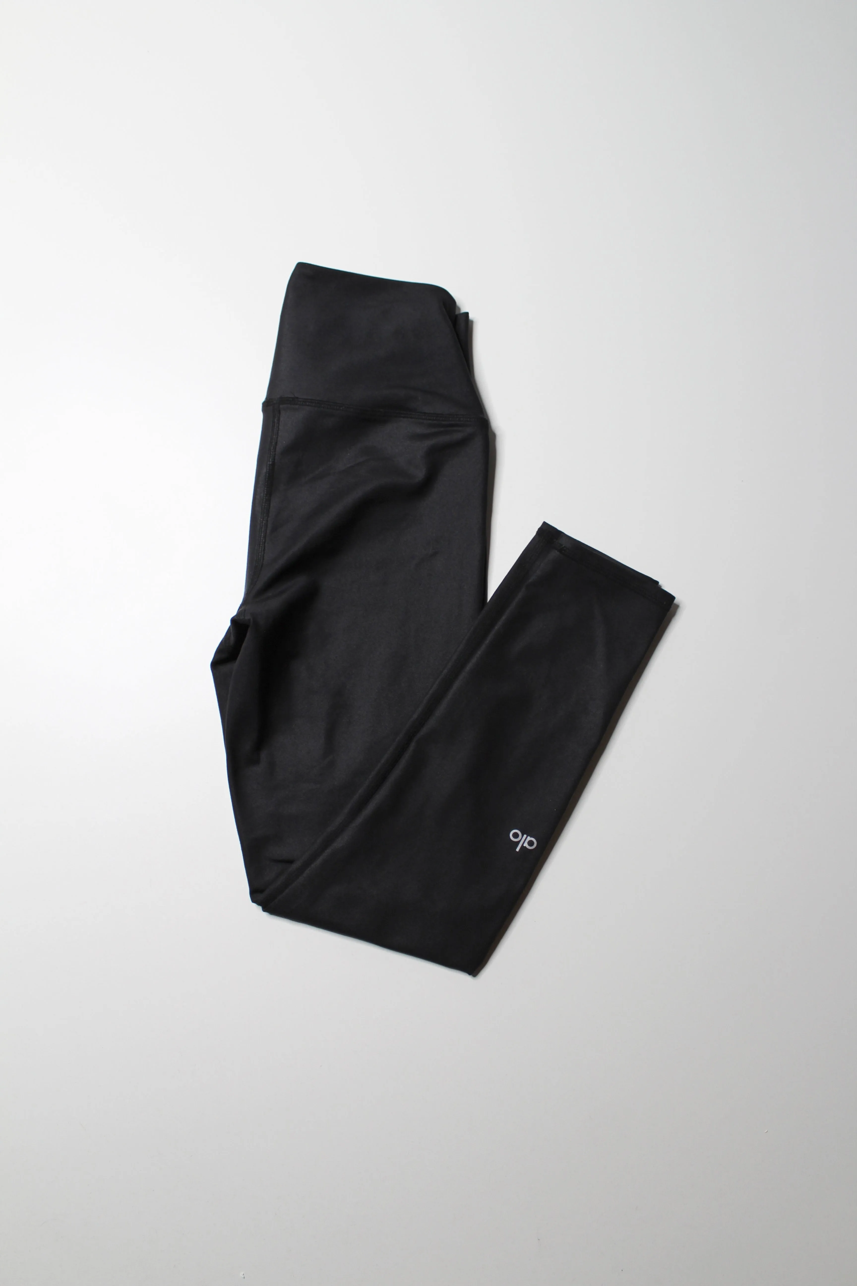 Alo Yoga black shimmer high rise leggings, size small (24")