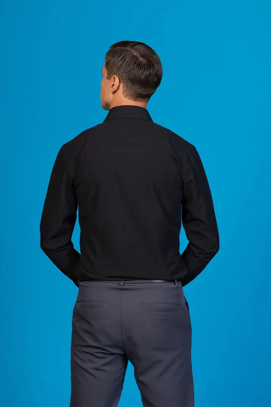 &Collar Black Shirt