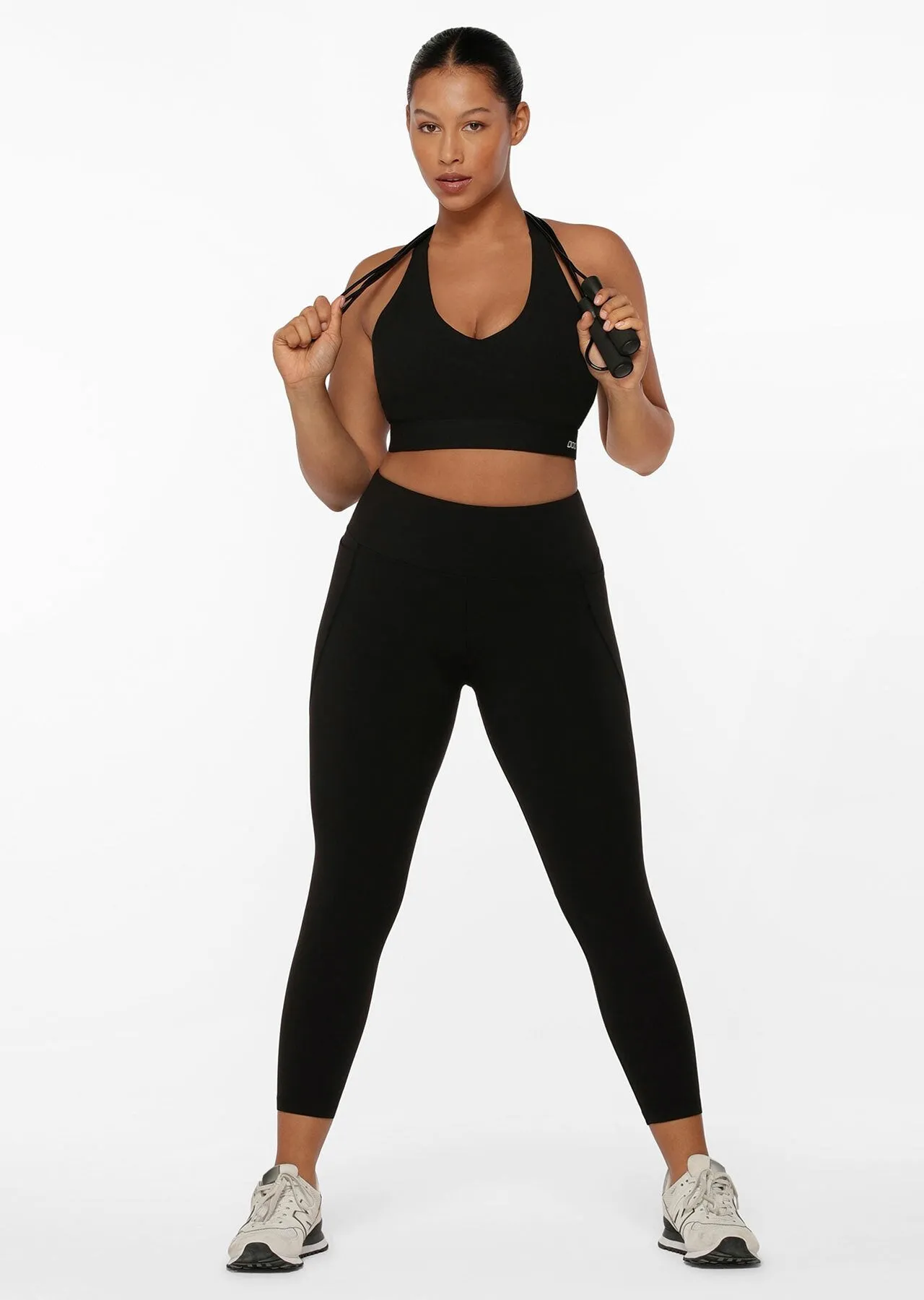 Amy Phone Pocket Ankle Biter Tech Leggings - Black