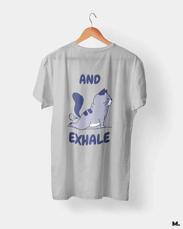 And exhale printed t shirt