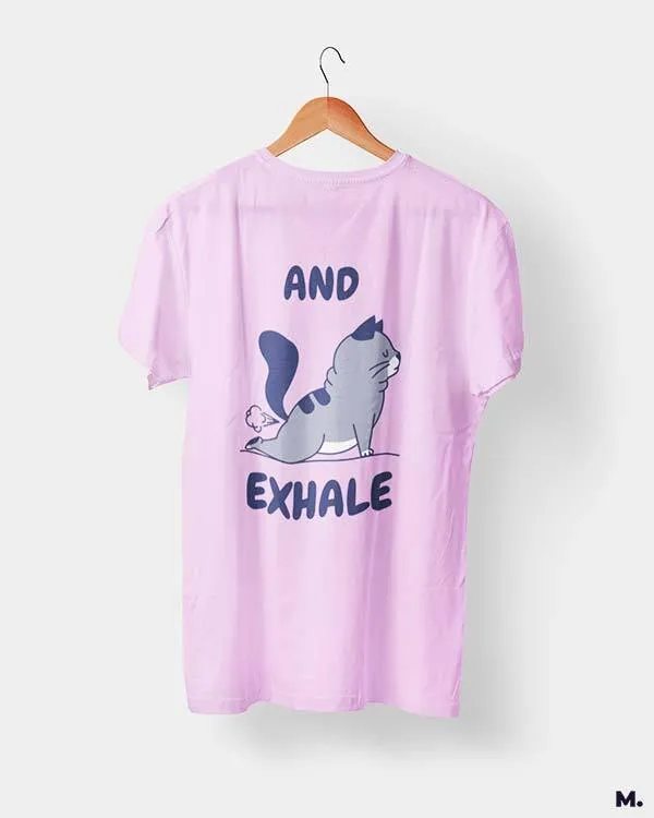 And exhale printed t shirt