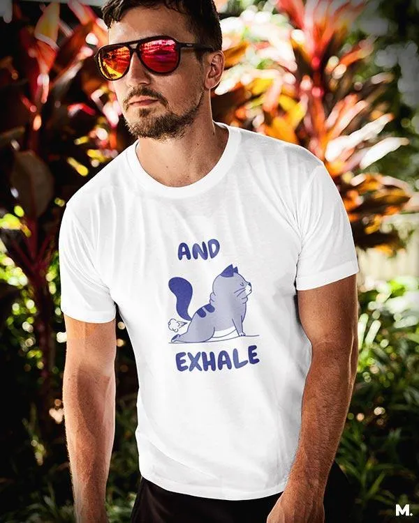 And exhale printed t shirt