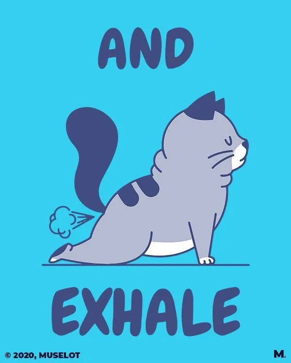 And exhale printed t shirt