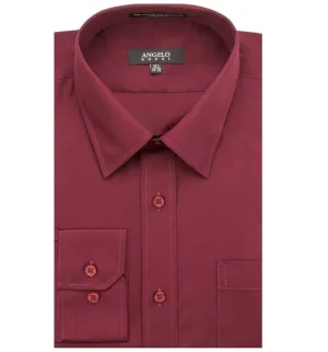 Angelo Rossi Modern Fit Dress Shirt - Burgundy