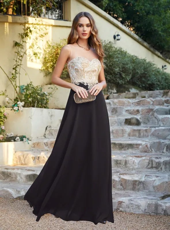 Appliques Cheap Long Prom Dresses Dusty Rose Evening Party Gown