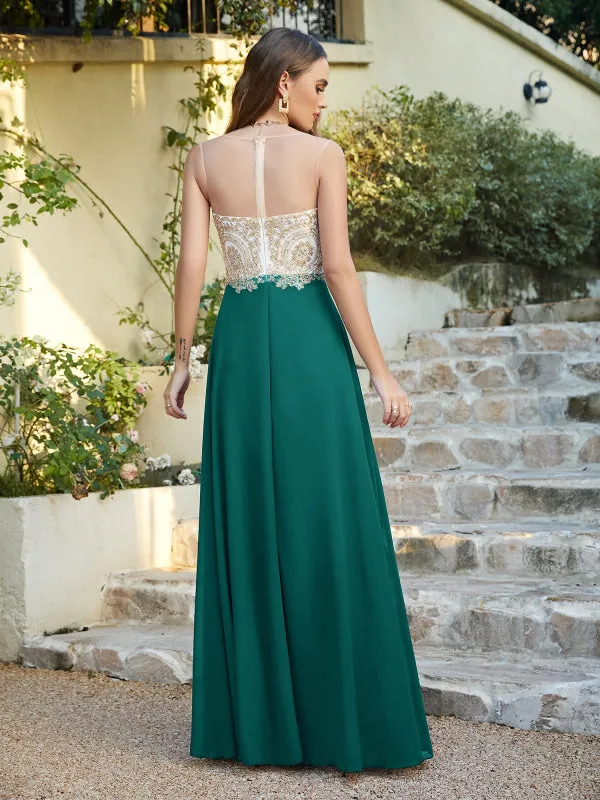 Appliques Cheap Long Prom Dresses Dusty Rose Evening Party Gown
