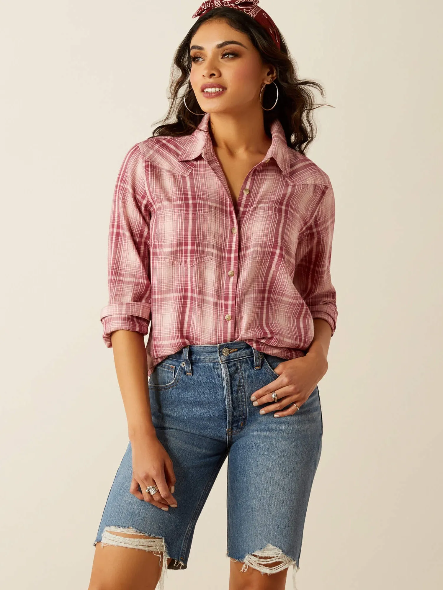 ARIAT Billie Jean Western Shirt - Womens - Delilah Plaid