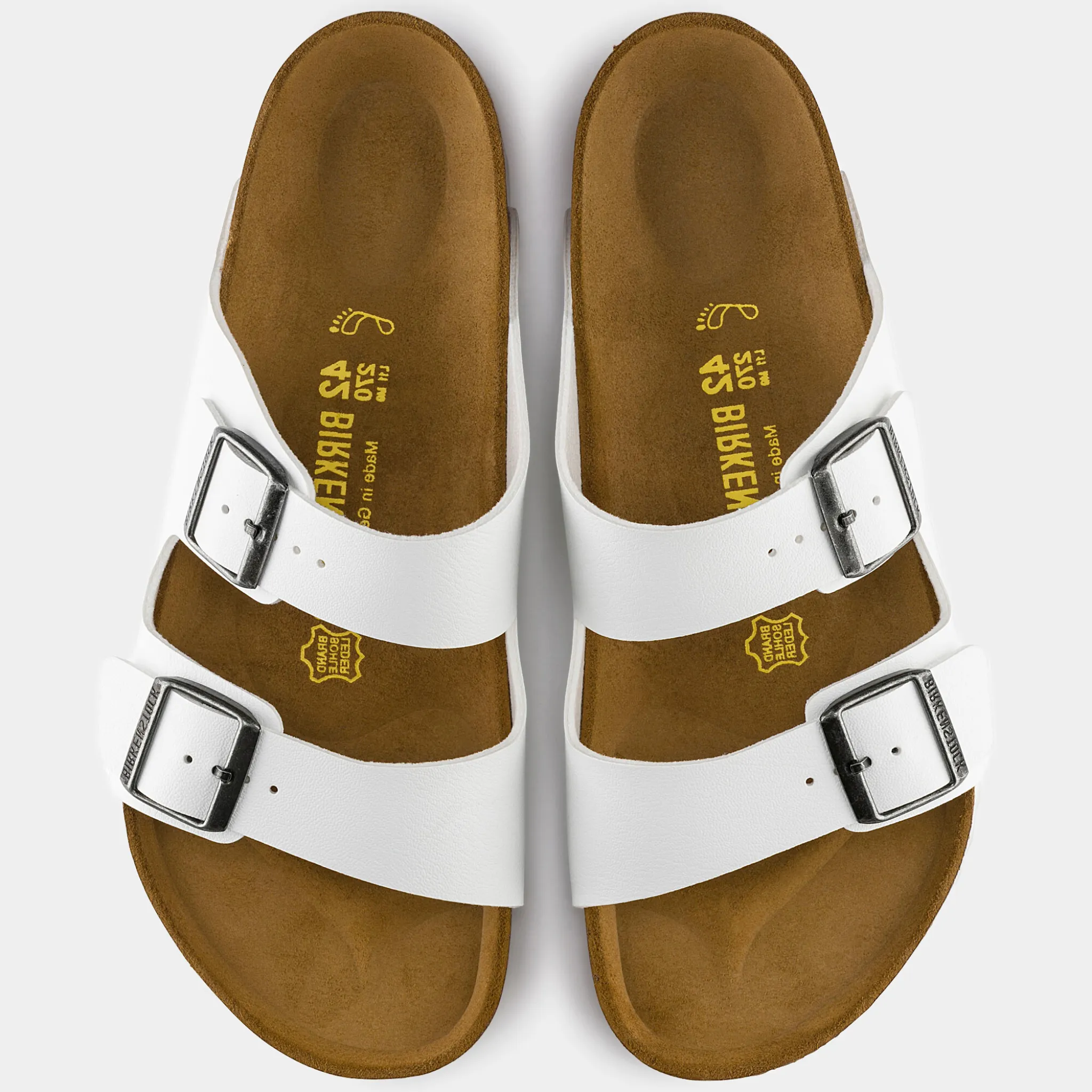 Arizona Birko-Flor White Sandals