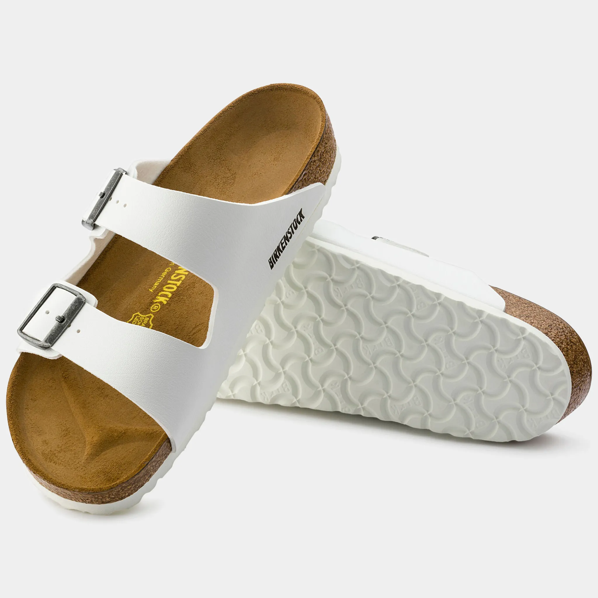 Arizona Birko-Flor White Sandals