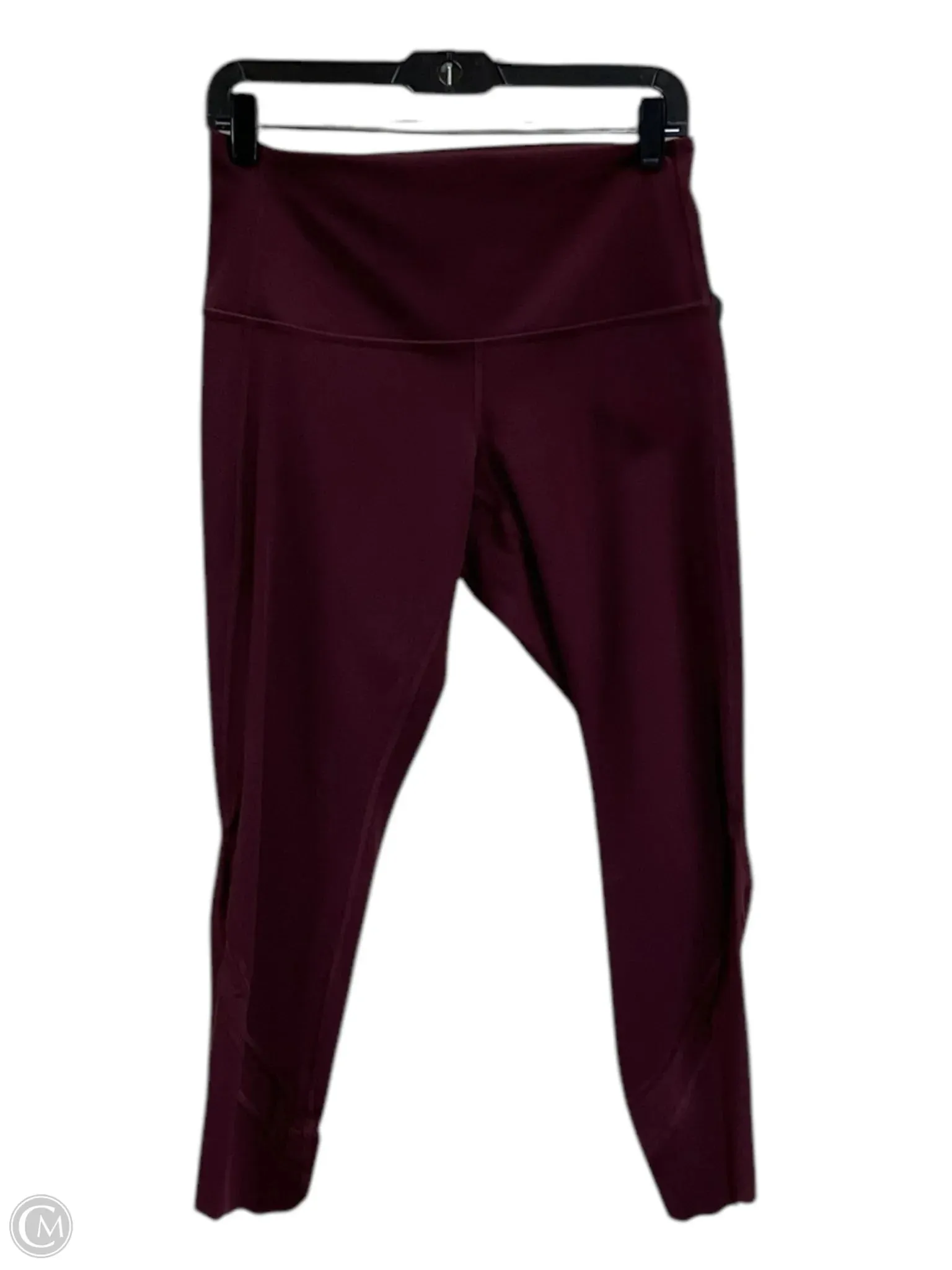 Athletic Leggings By Lululemon In Maroon, Size: M