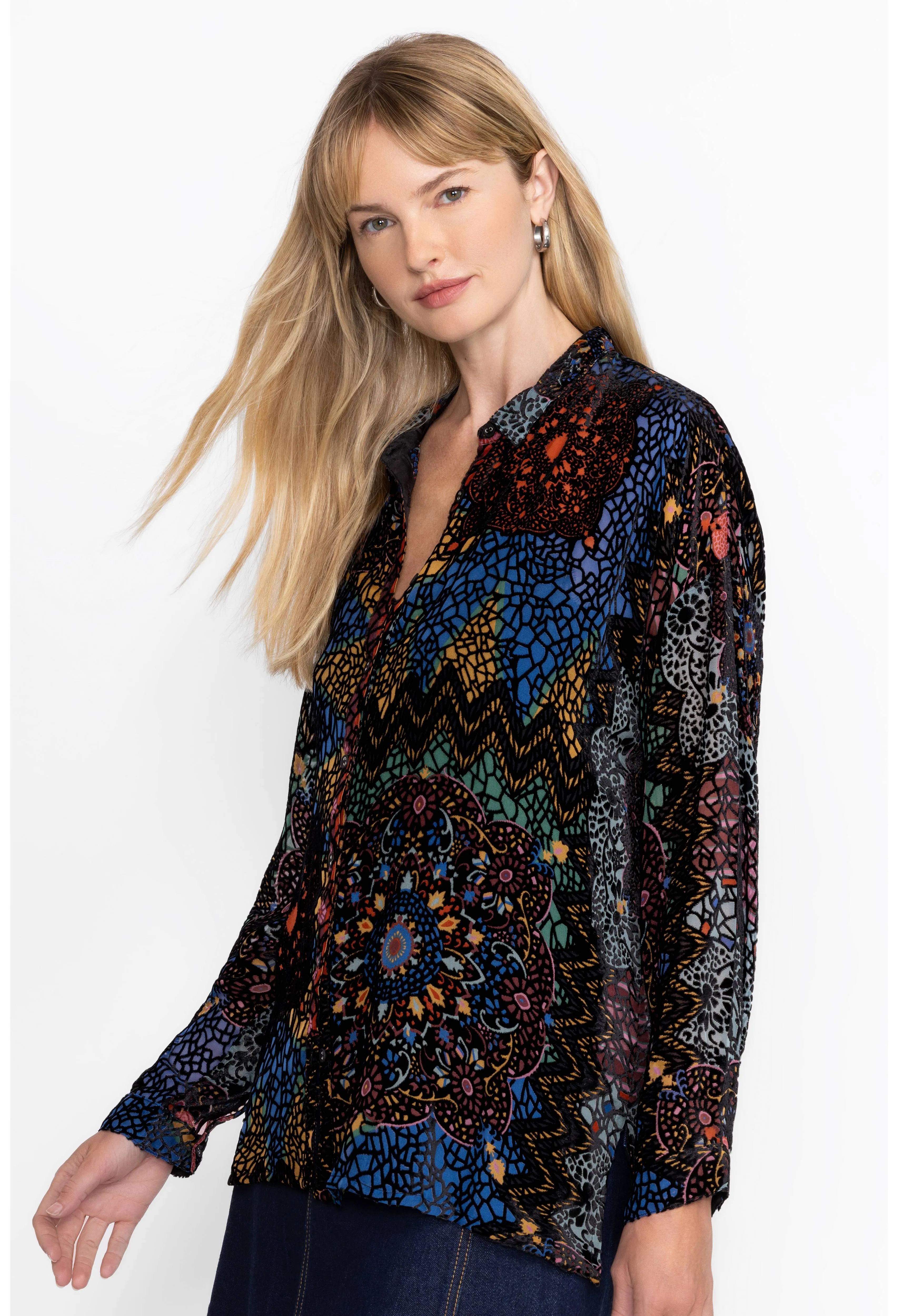 Audrey Oversized Burnout Shirt
