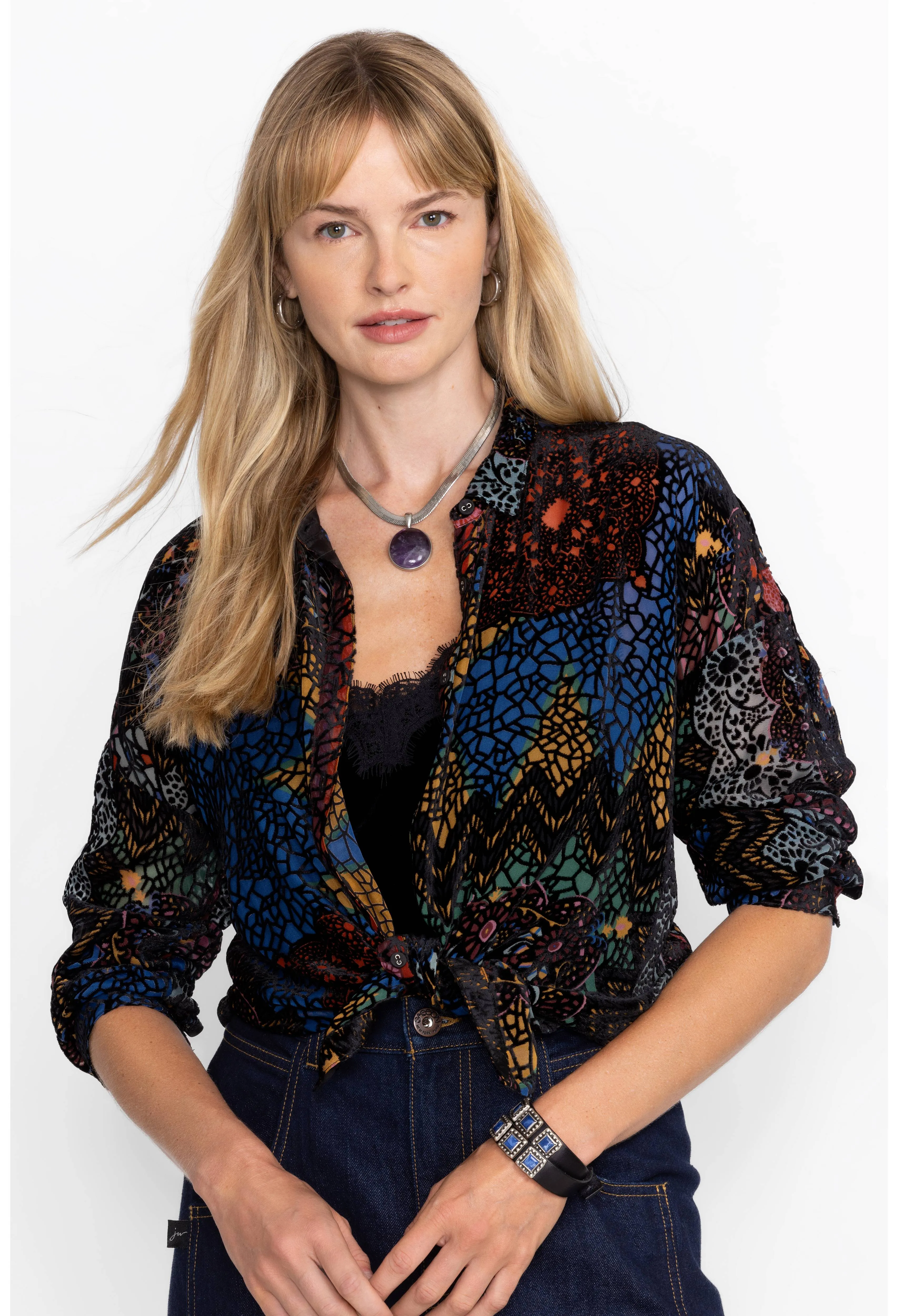 Audrey Oversized Burnout Shirt