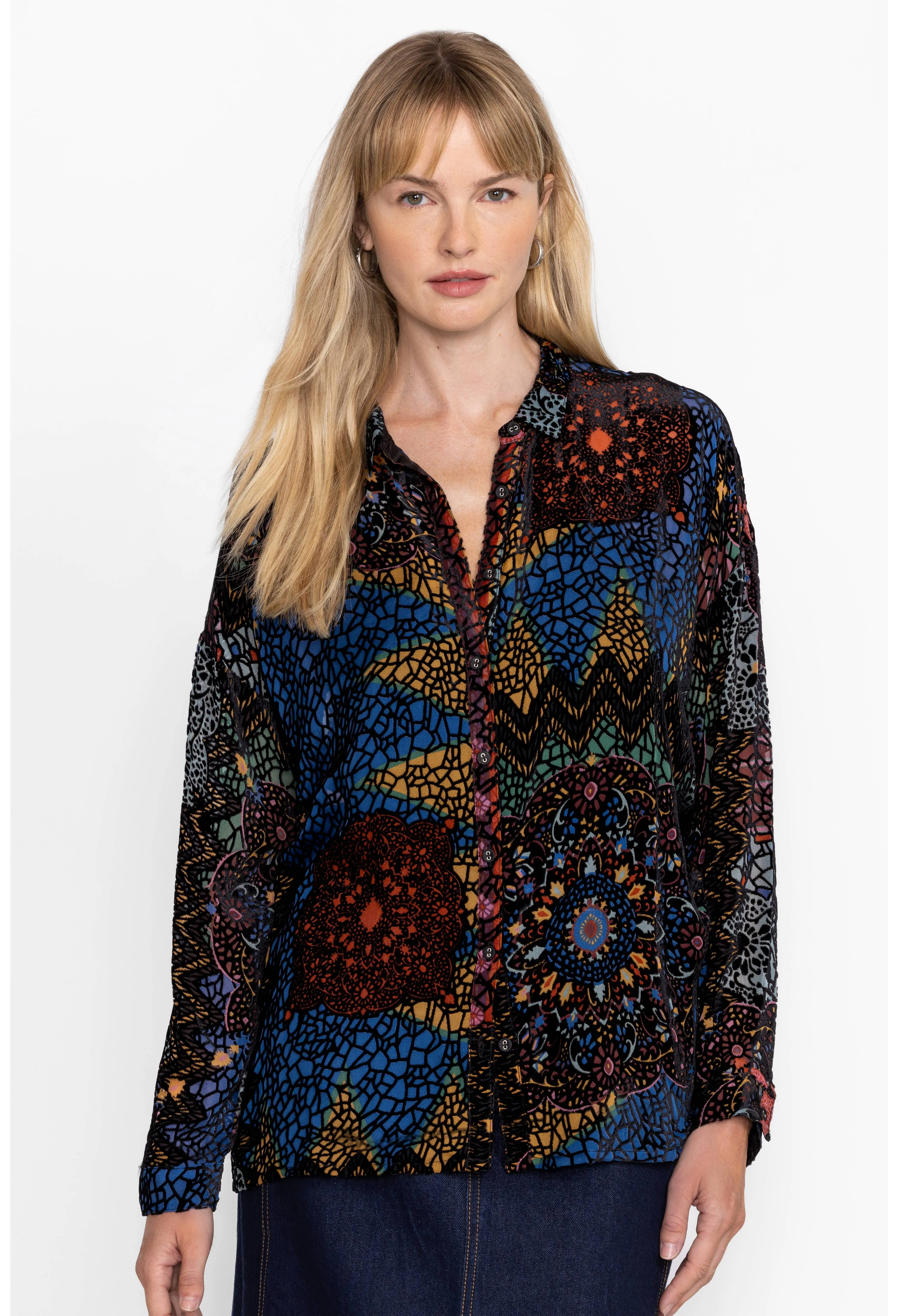 Audrey Oversized Burnout Shirt