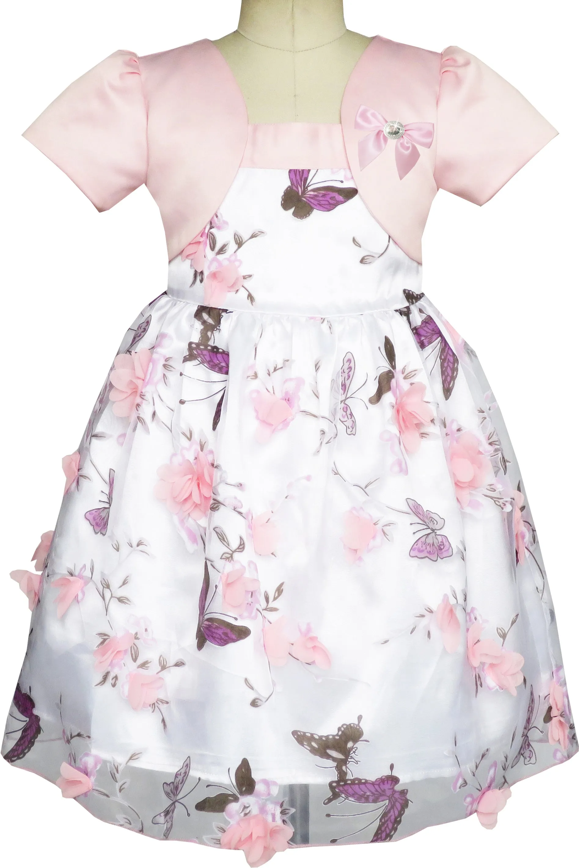 Baby Girls Dress Sparkling Lace Sequin Pageant Wedding Birthday Size 6M-5 Years