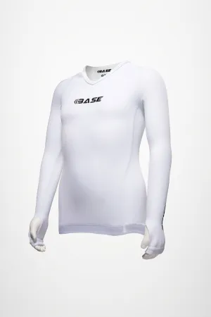 BASE Youth Long Sleeve Compression Tee - White