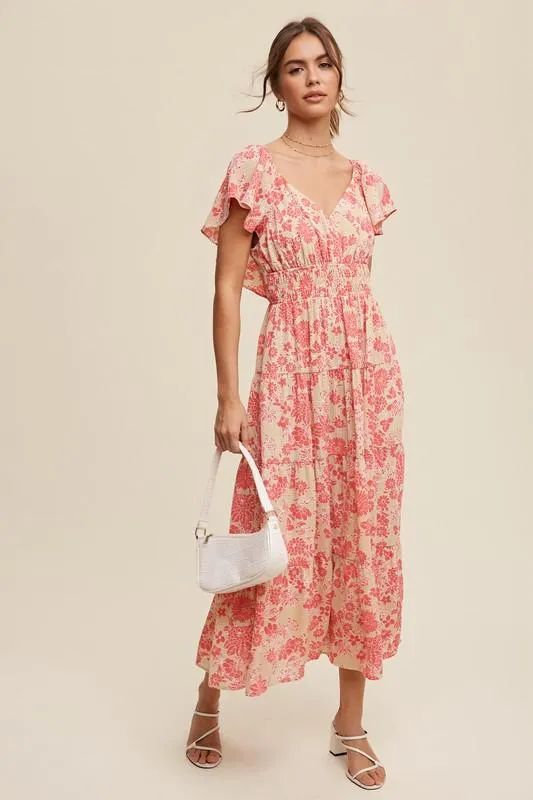 Beige & Pink Floral Print (Preorder)