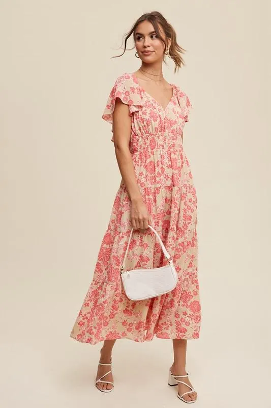 Beige & Pink Floral Print (Preorder)