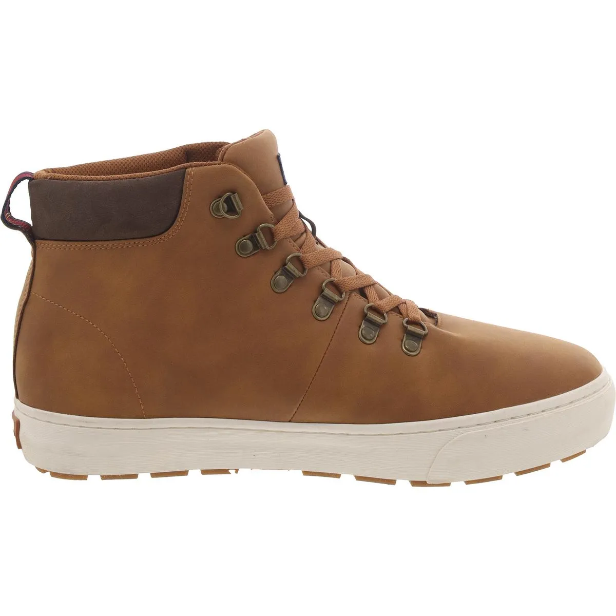 Ben Sherman Mens Faux Leather Lugged Sole Hiking Boots