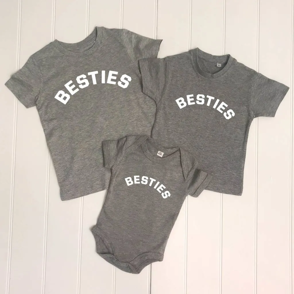Besties Three Siblings Three T Shirt Set