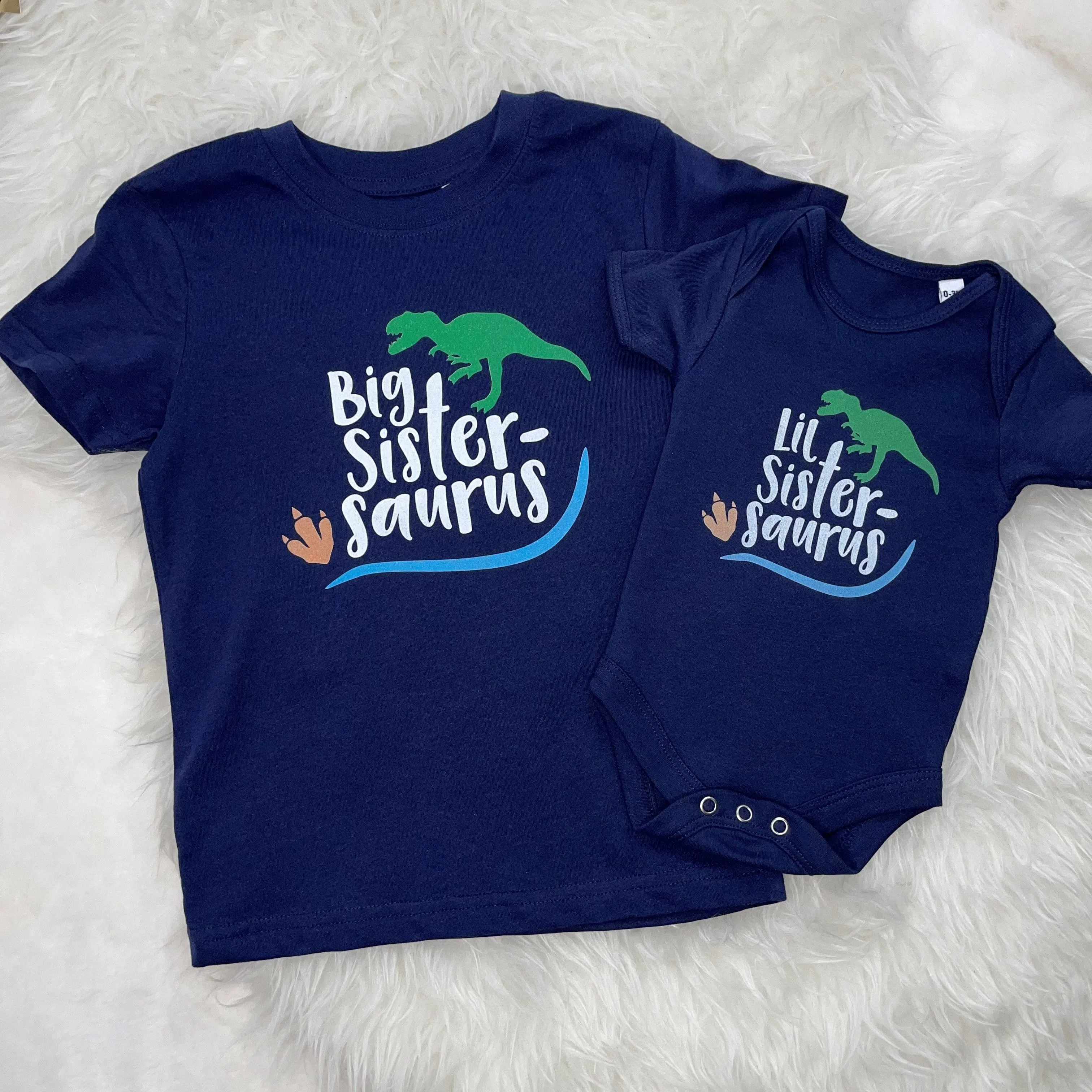 Big Brother Little Brother Saurus Dinosaur T Shirt Set