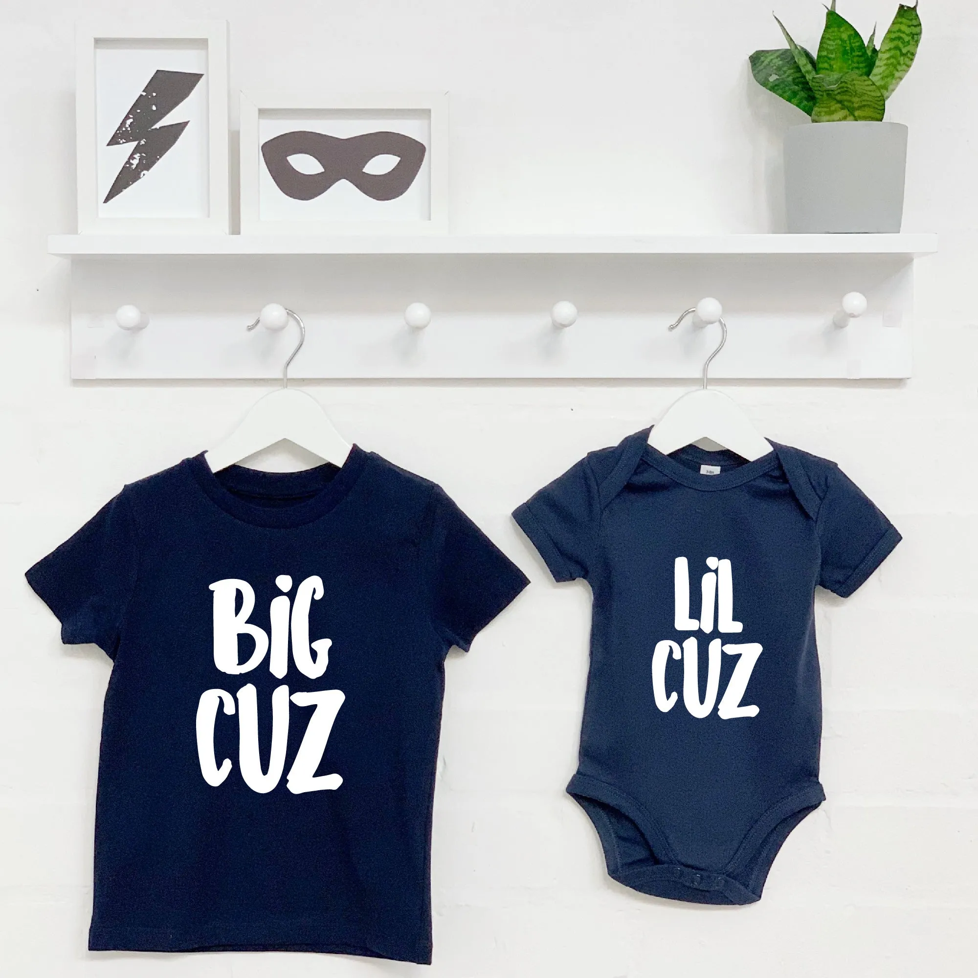 Big Cuz Lil Cuz Cousins T Shirt Set