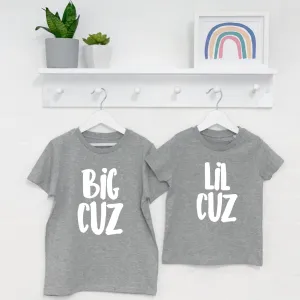 Big Cuz Lil Cuz Cousins T Shirt Set