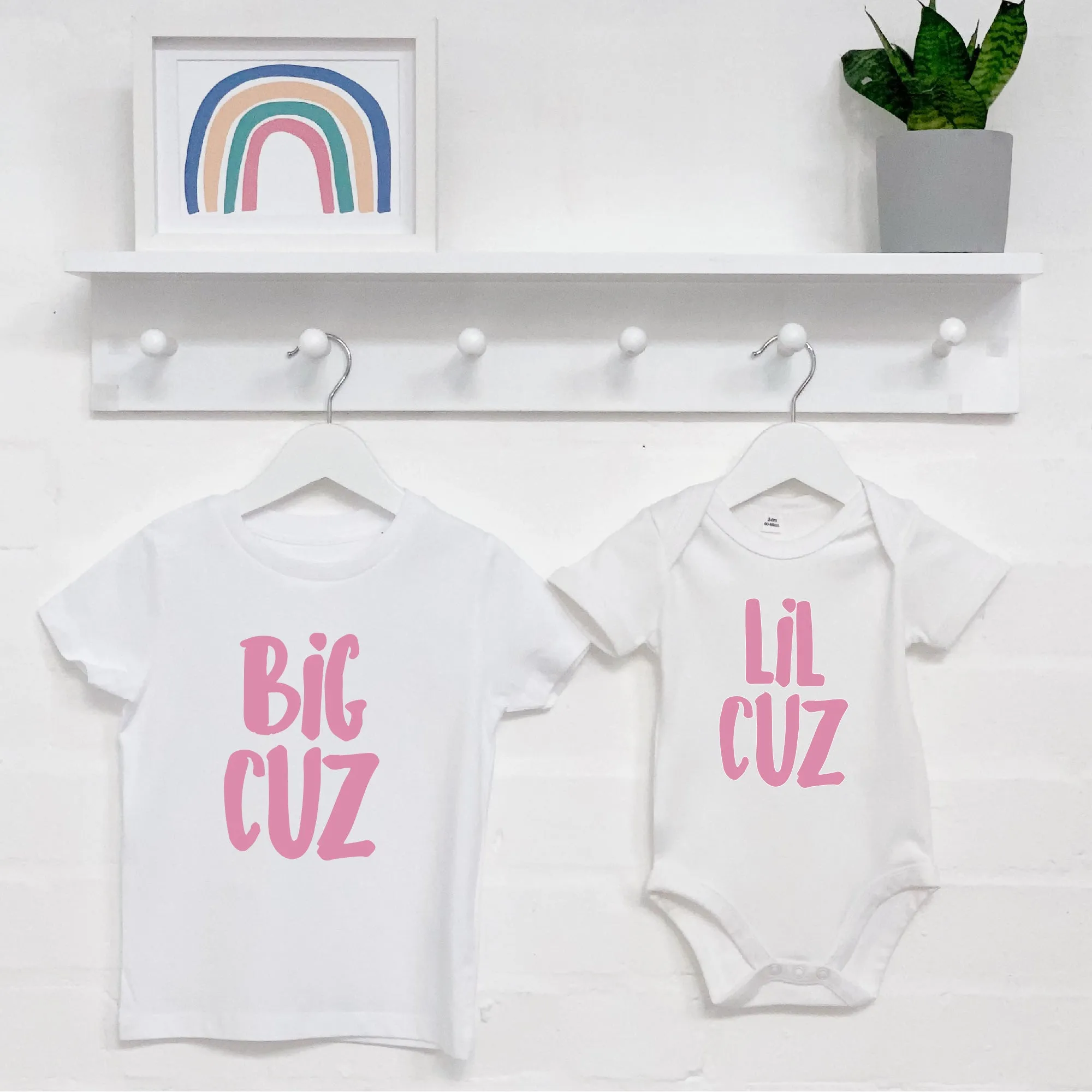 Big Cuz Lil Cuz Cousins T Shirt Set