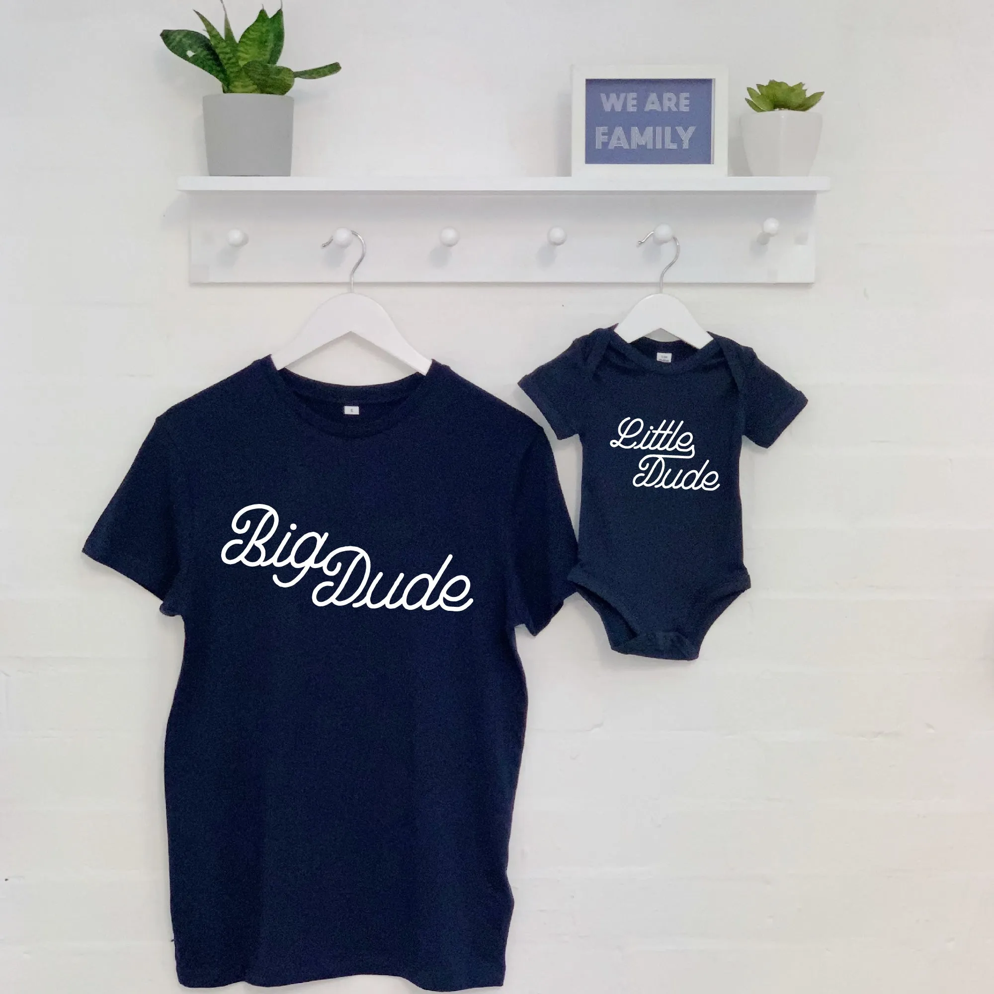 Big Dude Little Dude Father And Son Matching T Shirts