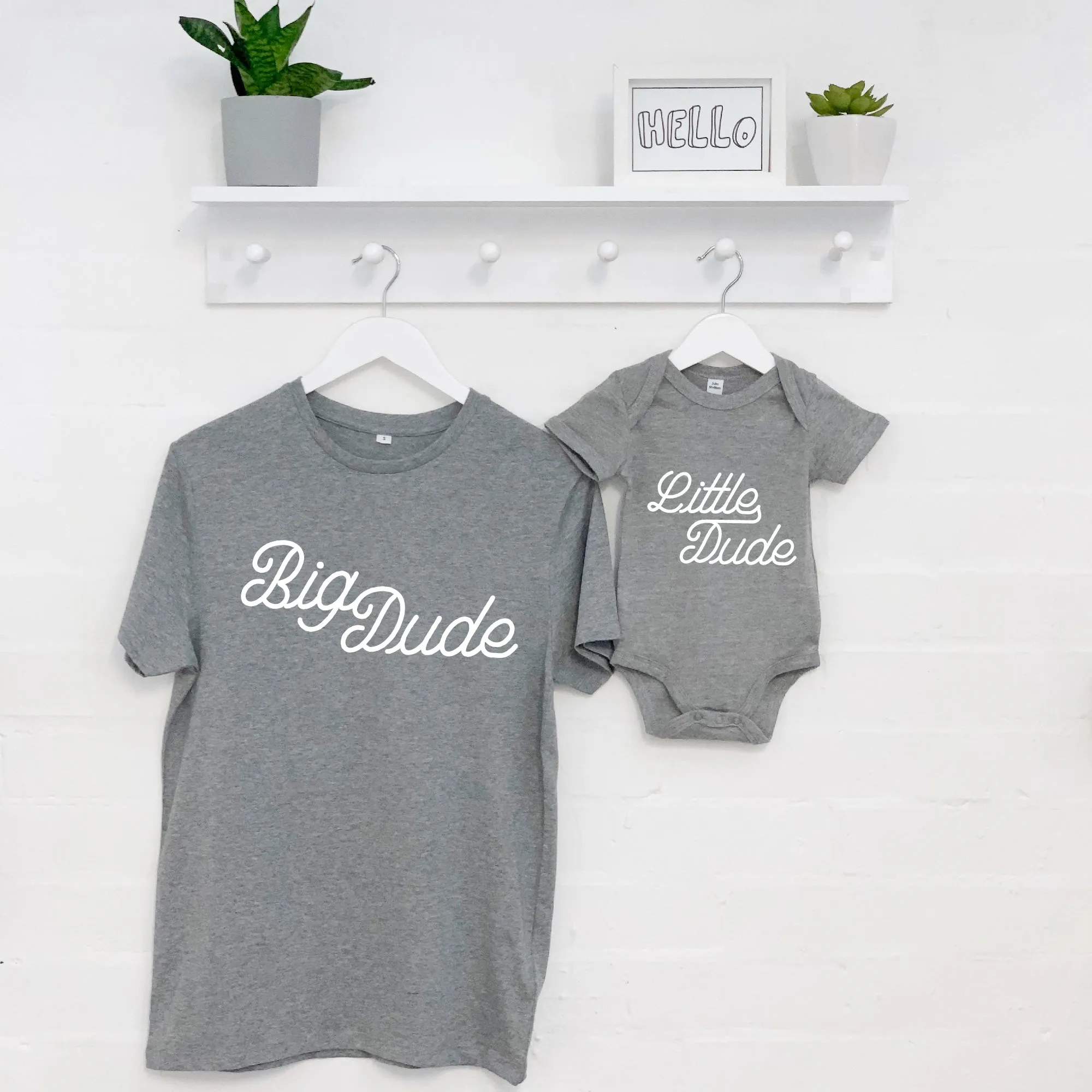Big Dude Little Dude Father And Son Matching T Shirts