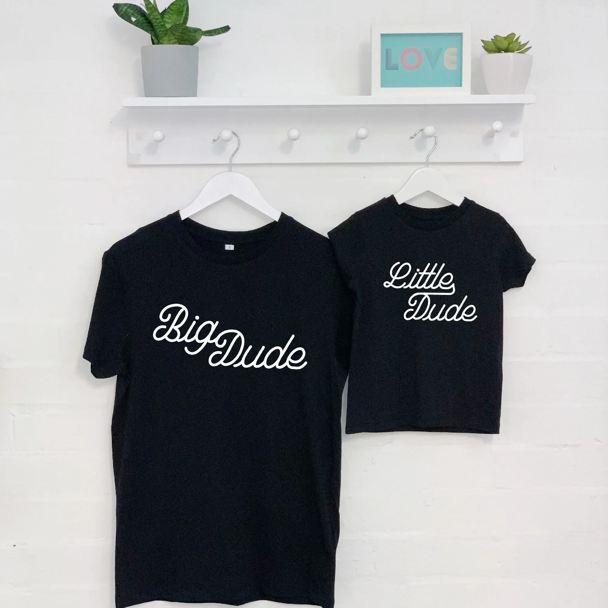 Big Dude Little Dude Father And Son Matching T Shirts